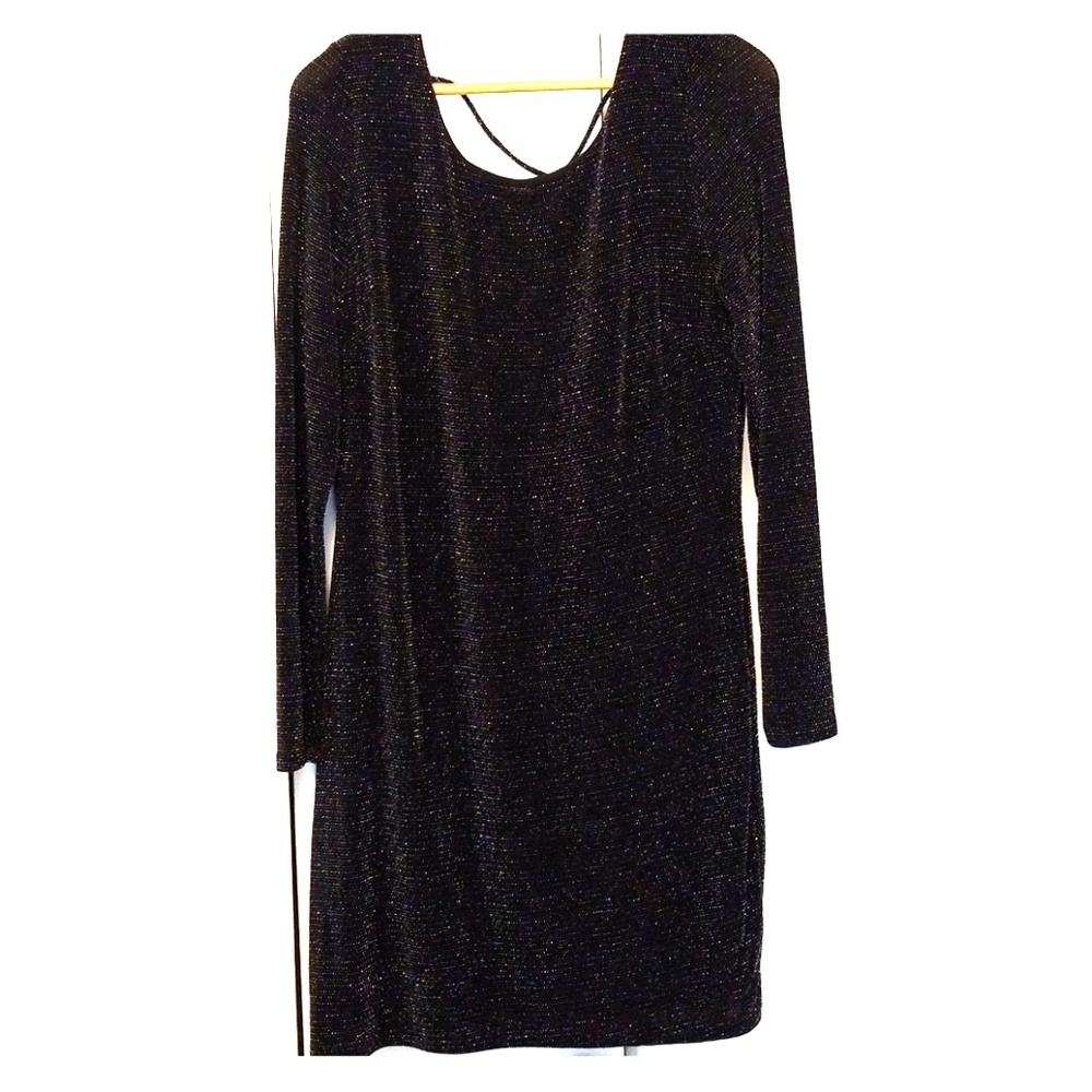 NWT Charlotte Russe Glitter Black Dress